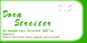 dora streiter business card